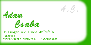 adam csaba business card